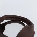 HERMES Akapu Luco MM Hand Bag Nylon Dark Brown Auth ar13784-8