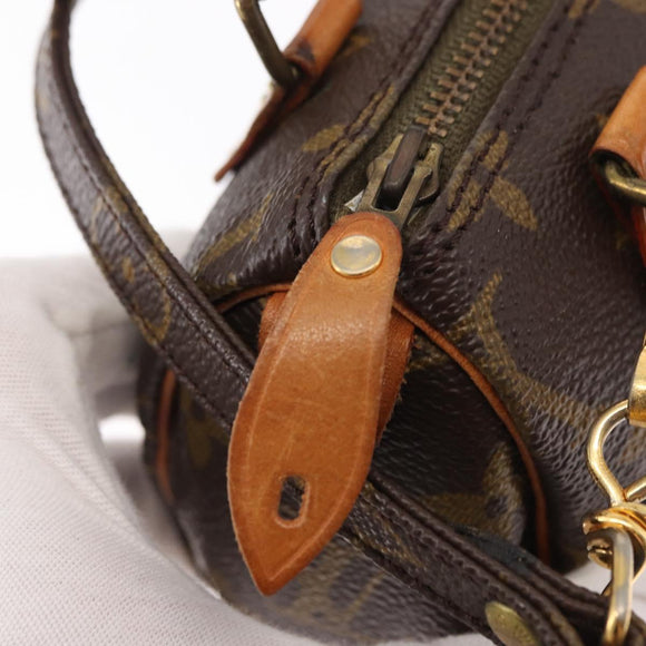 LOUIS VUITTON Monogram Mini Speedy Hand Bag M41534 LV Auth ar13788