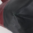 CELINE Horizontalkava Tote Bag Leather Bordeaux Gold Auth ar13790-13