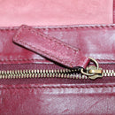 CELINE Horizontalkava Tote Bag Leather Bordeaux Gold Auth ar13790-18