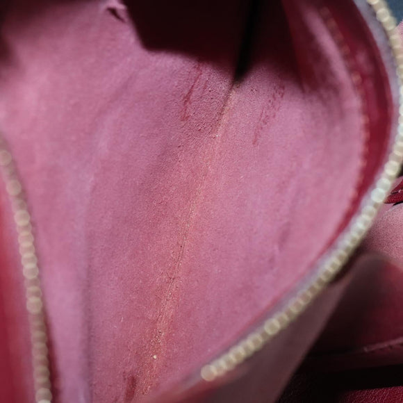 CELINE Horizontalkava Tote Bag Leather Bordeaux Gold Auth ar13790