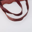 CELINE Horizontalkava Tote Bag Leather Bordeaux Gold Auth ar13790-7