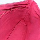 HERMES Trocha Horizontal Zonal MM Tote Bag Canvas Red Silver Auth ar13791-18