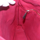 HERMES Trocha Horizontal Zonal MM Tote Bag Canvas Red Silver Auth ar13791-19