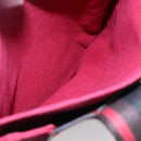 HERMES Trocha Horizontal Zonal MM Tote Bag Canvas Red Silver Auth ar13791-11