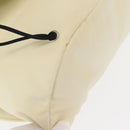 CHANEL Sports Line COCO Mark Shoulder Bag Nylon Ivory Black CC Auth ar13792-8