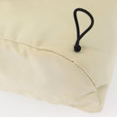 CHANEL Sports Line COCO Mark Shoulder Bag Nylon Ivory Black CC Auth ar13792-15