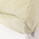 CHANEL Sports Line COCO Mark Shoulder Bag Nylon Ivory Black CC Auth ar13792-16