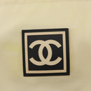 CHANEL Sports Line COCO Mark Shoulder Bag Nylon Ivory Black CC Auth ar13792-18