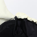 CHANEL Sports Line COCO Mark Shoulder Bag Nylon Ivory Black CC Auth ar13792-21