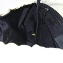 CHANEL Sports Line COCO Mark Shoulder Bag Nylon Ivory Black CC Auth ar13792-22