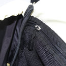 CHANEL Sports Line COCO Mark Shoulder Bag Nylon Ivory Black CC Auth ar13792-23