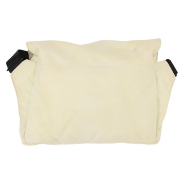 CHANEL Sports Line COCO Mark Shoulder Bag Nylon Ivory Black CC Auth ar13792 - 0