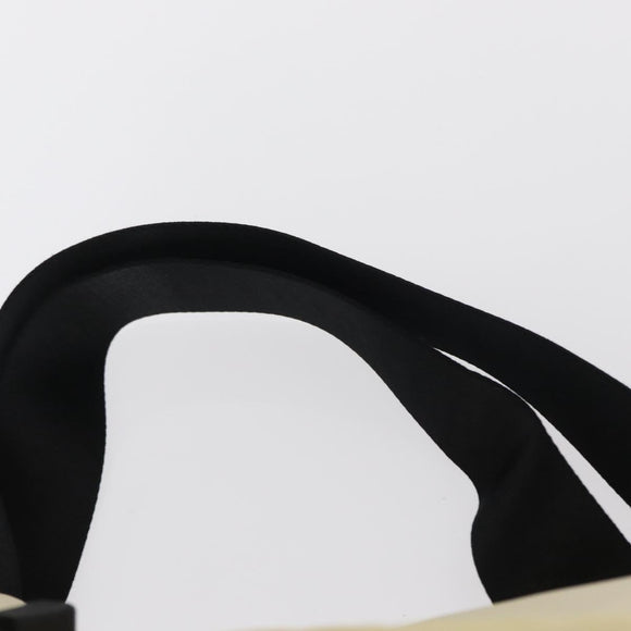 CHANEL Sports Line COCO Mark Shoulder Bag Nylon Ivory Black CC Auth ar13792