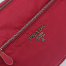 PRADA Shoulder Bag Nylon Pink Silver Auth ar13793-18