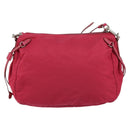 PRADA Shoulder Bag Nylon Pink Silver Auth ar13793-2