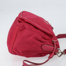 PRADA Shoulder Bag Nylon Pink Silver Auth ar13793-3