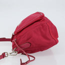PRADA Shoulder Bag Nylon Pink Silver Auth ar13793-4