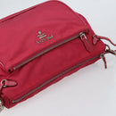 PRADA Shoulder Bag Nylon Pink Silver Auth ar13793-6