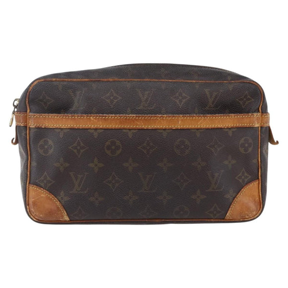 LOUIS VUITTON Monogram Compiegne 28 Clutch Bag M51845 LV Auth ar13794