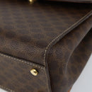 CELINE Macadam Canvas Hand Bag PVC Leather Brown Gold Auth ar13796-9