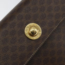 CELINE Macadam Canvas Hand Bag PVC Leather Brown Gold Auth ar13796-17
