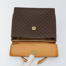 CELINE Macadam Canvas Hand Bag PVC Leather Brown Gold Auth ar13796-10