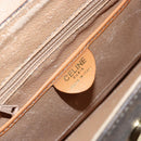 CELINE Macadam Canvas Hand Bag PVC Leather Brown Gold Auth ar13796-18