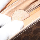 CELINE Macadam Canvas Hand Bag PVC Leather Brown Gold Auth ar13796-12