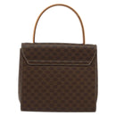 CELINE Macadam Canvas Hand Bag PVC Leather Brown Gold Auth ar13796-2