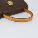 CELINE Macadam Canvas Hand Bag PVC Leather Brown Gold Auth ar13796-7