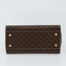 CELINE Macadam Canvas Hand Bag PVC Leather Brown Gold Auth ar13796-5