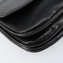 CELINE Horse Carriage Shoulder Bag Leather Black Gold Auth ar13797-15