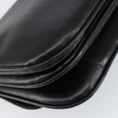 CELINE Horse Carriage Shoulder Bag Leather Black Gold Auth ar13797-17