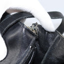 CELINE Horse Carriage Shoulder Bag Leather Black Gold Auth ar13797-9