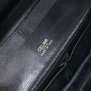 CELINE Horse Carriage Shoulder Bag Leather Black Gold Auth ar13797-20