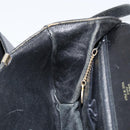 CELINE Horse Carriage Shoulder Bag Leather Black Gold Auth ar13797-22