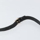 CELINE Horse Carriage Shoulder Bag Leather Black Gold Auth ar13797-8