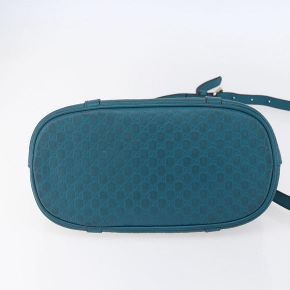 GUCCI GG Canvas Guccissima Bag Leather 2way Outlet Blue 449654 Auth ar13799