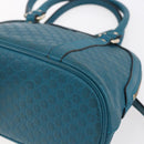 GUCCI GG Canvas Guccissima Bag Leather 2way Outlet Blue 449654 Auth ar13799-15
