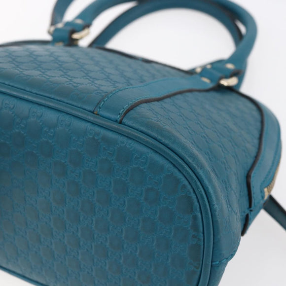 GUCCI GG Canvas Guccissima Bag Leather 2way Outlet Blue 449654 Auth ar13799