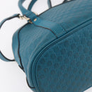 GUCCI GG Canvas Guccissima Bag Leather 2way Outlet Blue 449654 Auth ar13799-10