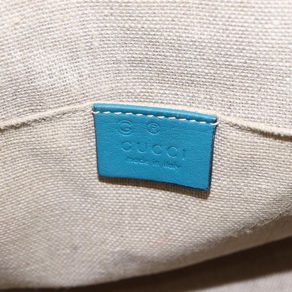 GUCCI GG Canvas Guccissima Bag Leather 2way Outlet Blue 449654 Auth ar13799