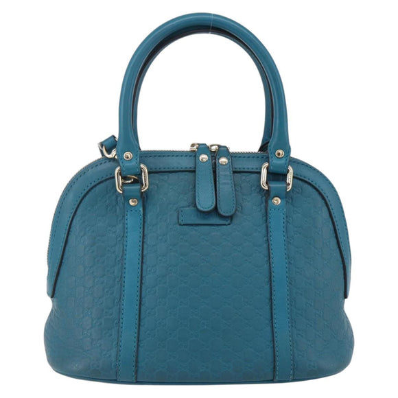 GUCCI GG Canvas Guccissima Bag Leather 2way Outlet Blue 449654 Auth ar13799