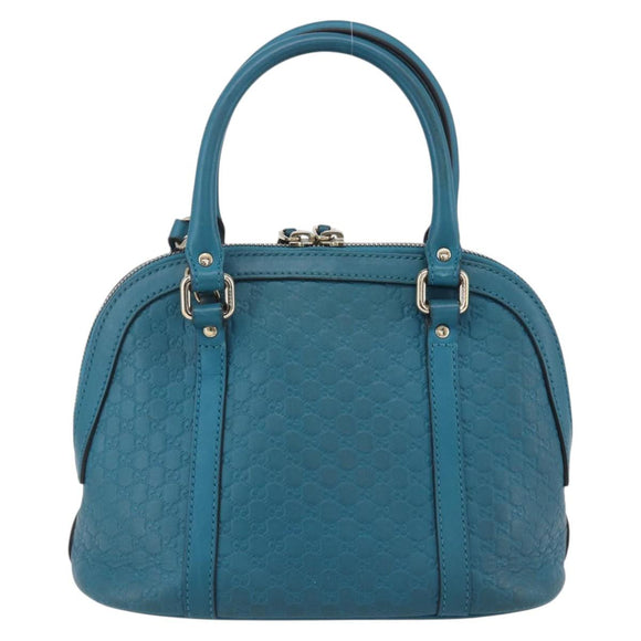 GUCCI GG Canvas Guccissima Bag Leather 2way Outlet Blue 449654 Auth ar13799