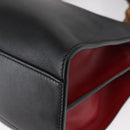 GUCCI Bamboo Sherry Line Nim Fair Bag Leather 2way Black 459076 Auth ar13801-15