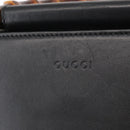 GUCCI Bamboo Sherry Line Nim Fair Bag Leather 2way Black 459076 Auth ar13801-16