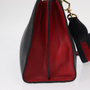 GUCCI Bamboo Sherry Line Nim Fair Bag Leather 2way Black 459076 Auth ar13801-5