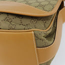 GUCCI GG Canvas Shoulder Bag Beige Gold Auth ar13804-9