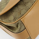GUCCI GG Canvas Shoulder Bag Beige Gold Auth ar13804-14